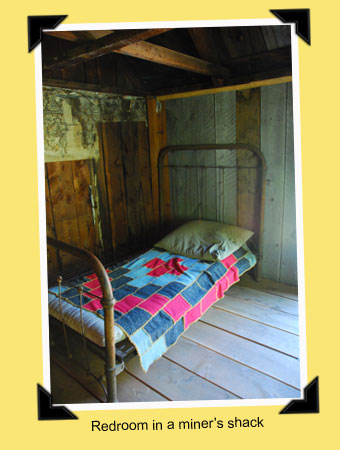 bedroom in a miner's shack