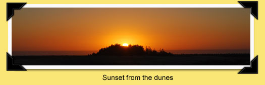 sunset over the dunes