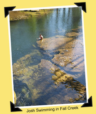 a swim in Fall Creek