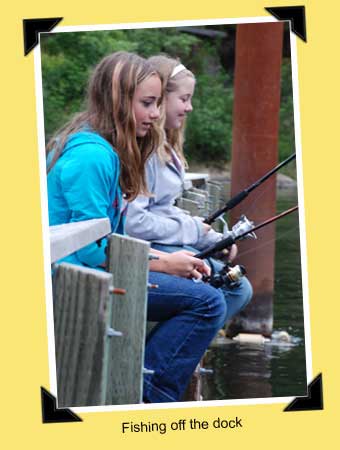 Fishing off the dock