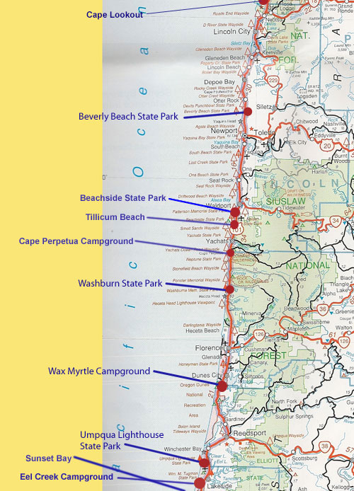 map of the coast