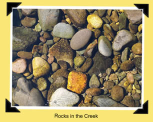 rocks in the creek